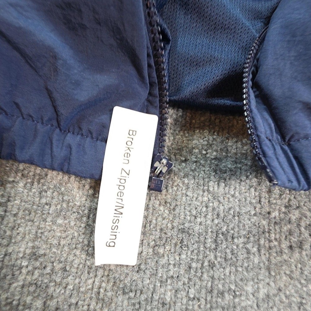 Nike Jacket Mens XL Blue Colorblock Windbreaker Full Zip Broken Zipper Running